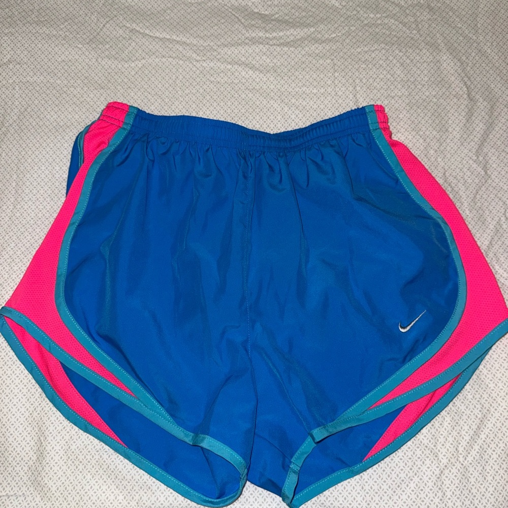 Nike Women's Athletic Shorts in Blue and Pink